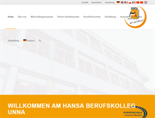 Tablet Screenshot of hansa-berufskolleg-unna.de